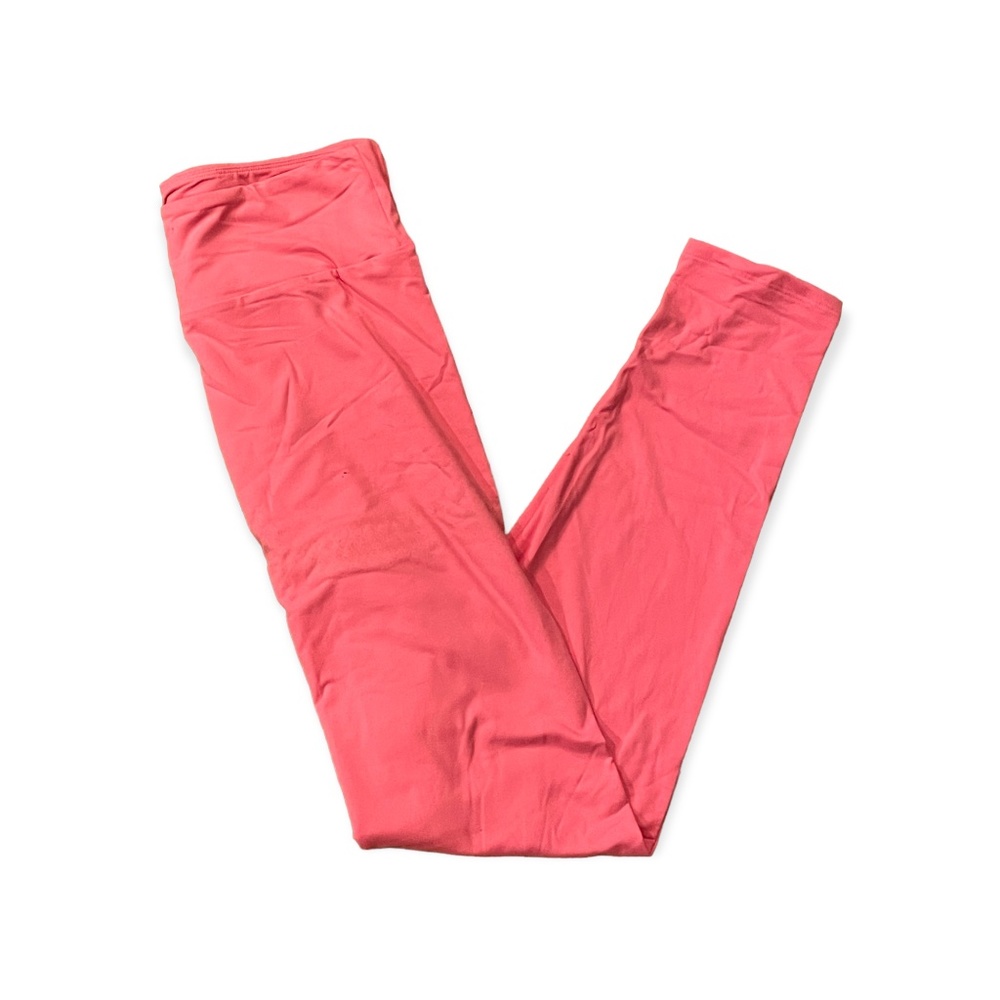 Tween / TC2 LuLaRoe Breast Cancer Awareness Solid Pink Leggings  00-0 / 20-28
